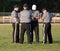 Four football referees