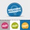 Four German Colorful Round Buttons Regional Products - Vector Illustration - Isolated On Transparent Background