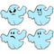 Four ghosts isolated on a white background