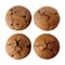 Four gluten free muffins isolated