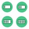 Four green battery Icon.