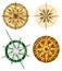 Four Grunge Compasses