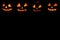 Four halloween pumpkins background