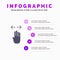 Four, Hand, Finger, Left, Right Solid Icon Infographics 5 Steps Presentation Background