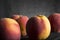 Four Healthy fresh peaches