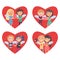 Four Hearts with Lovers in Them Valentine Cards