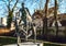 Four horsemen of Apocalypse statue in Bruges, Belgium