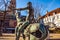 Four horsemen of Apocalypse statue in Bruges, Belgium