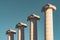 Four Ionic style columns