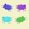 Four isolated sheep