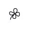 Four-leaf clover doodle icon, vector illustration