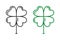 Four Leaf Clover icon isolated on white background. Shamrock symbol.