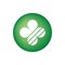 Four leaf clover logo icon, abstract shamrock leaf symbol