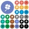 Four leaf clover round flat multi colored icons