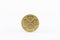 Four leaf golden lucky coin saint patricks day