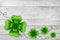 Four leaved clovers St Patrick background