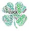 Four leaves clover good luck