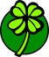 four leaves clover or shamrock vector illustration