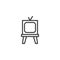 Four legged TV set outline icon