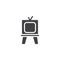 Four legged TV set vector icon