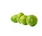 Four limes fruits composition isolated over the