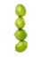 Four limes fruits composition isolated over the