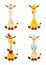 Four little giraffes - illustration