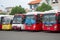 Four long-distance bus at the bus station Vung Tau city