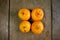Four mandarin oranges