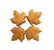 Four maple sugar candies