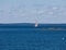 Four Masted Schooner in Blue Bay