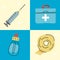 four med kits icons
