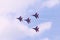 Four Mig 29 fighter planes fly