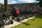 Four military cannons at the Royal Naval Dockyards in Bermuda