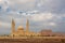 The four minarets and the dome of the new Mosque of Nizwa