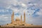 The four minarets and the dome of the new Mosque of Nizwa