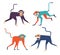 Four monkeys icons