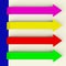 Four Multicolored Long Arrow