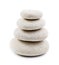 Four natural stones stacked up