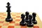 Four pawns black color