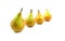 Four pears in a row