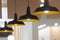 Four pendant lamps blurred background