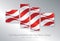 Four piece USA flag ribbon wall decor design