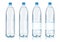 Four plastic bottles with generic labels