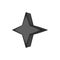 Four pointed star icon, black monochrome style