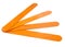 Four popsicle orange sticks for arts and crafts on