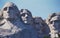 The four presidents heads at Mount Rushmoor National Memorial in the Black Hills of South dakota