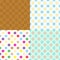 Four retro abstract seamless simple patterns