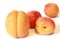 Four ripe and juicy apricot