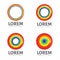 Four round rainbows icons